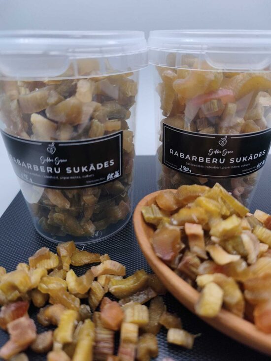 Rabarberu sukādes ar Marakujas piparmētru
